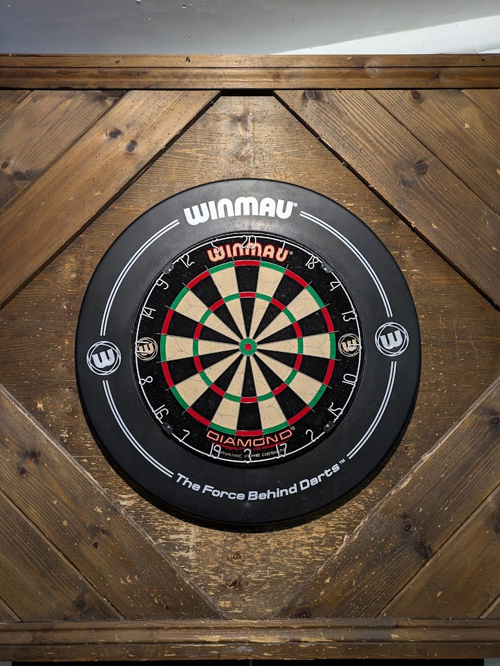 a close up picture of the dartboard