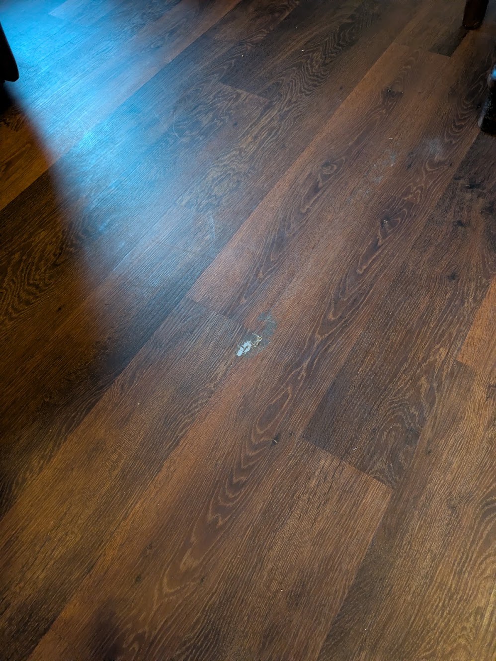 A picture of the oche, a small section of duct tape