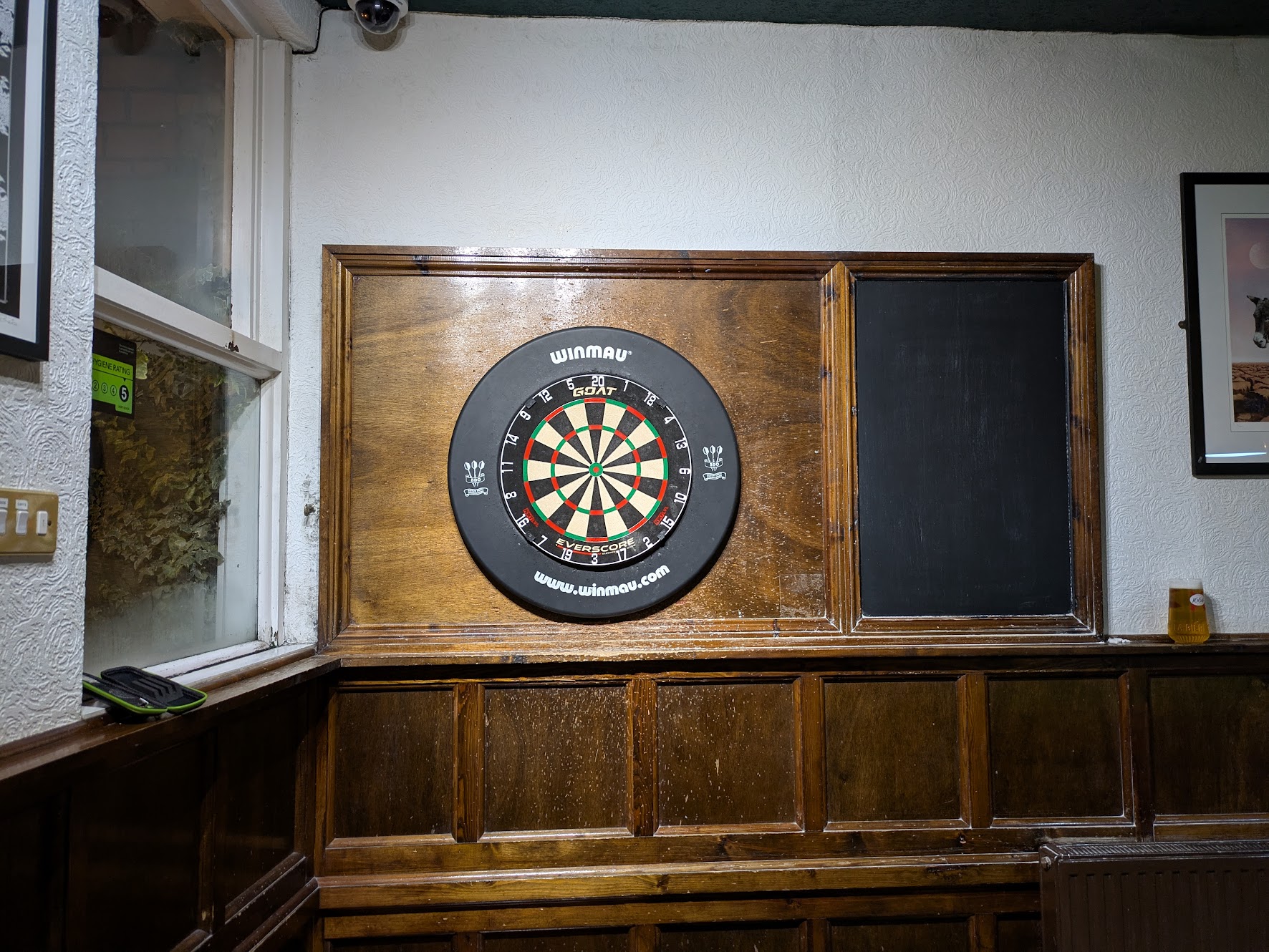 A close up ish image of the board