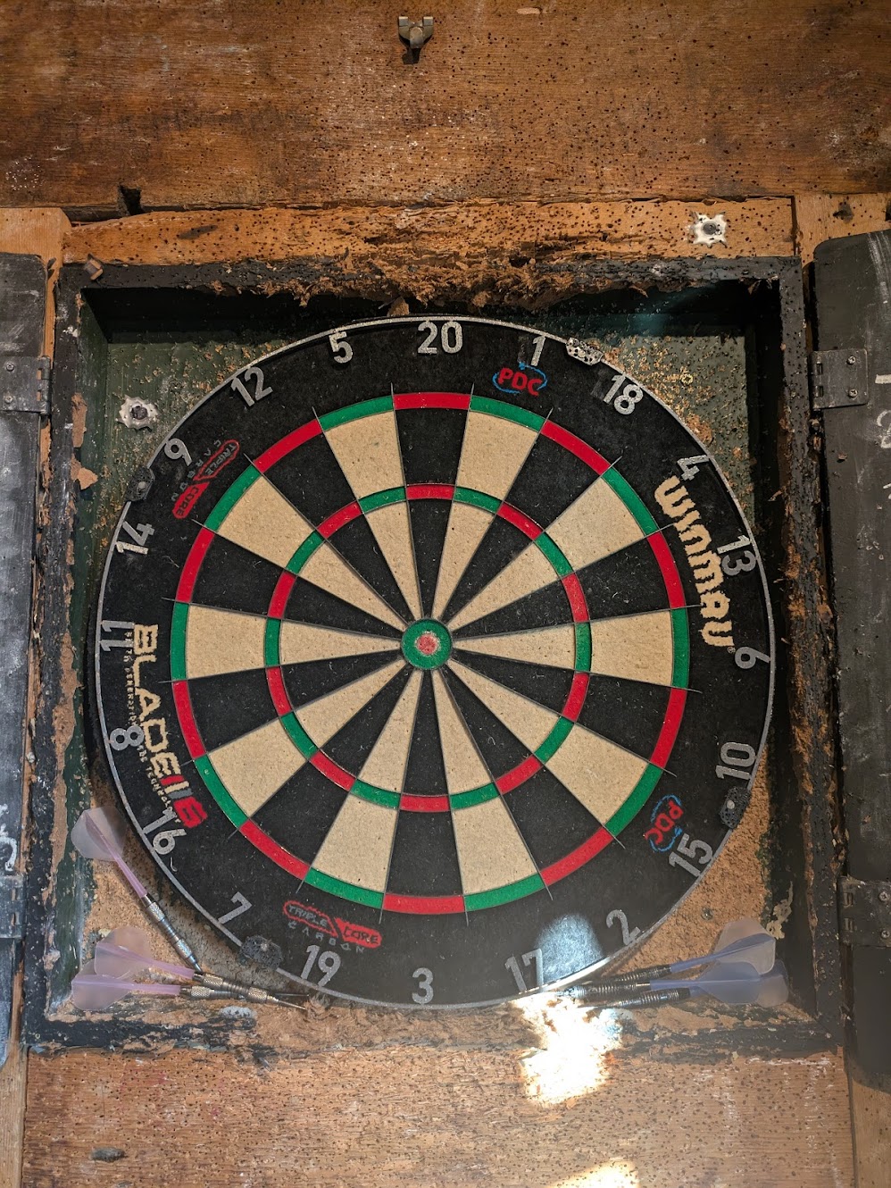 A close up of the board
